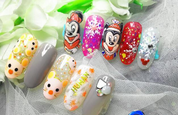 麗竹美甲學(xué)?！笆蟆毕抵黝}作品