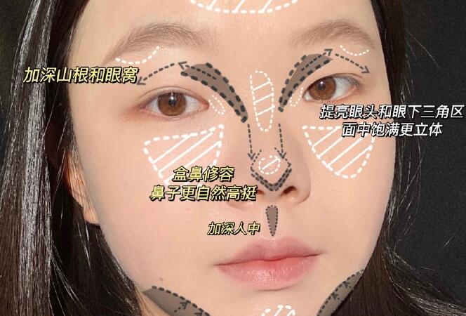 不同臉型修容教程，廣西彩妝師學(xué)習(xí)分享