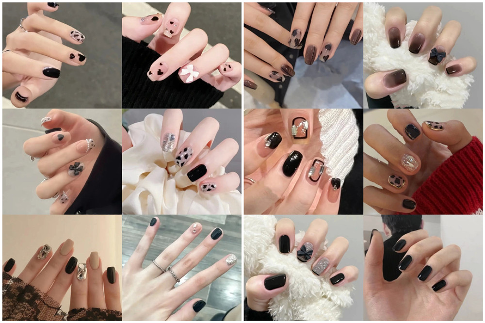 酷顯白黑色美甲，廣西培訓(xùn)美甲師分享