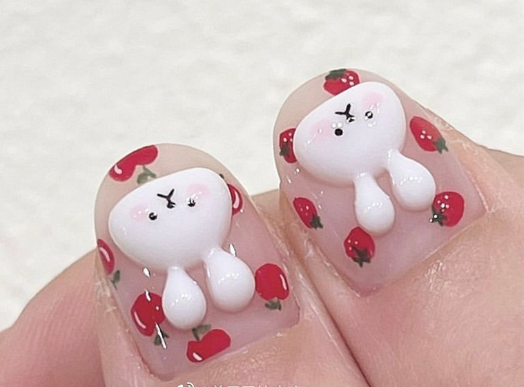 卡通立體美甲，學美甲到廣西麗竹學校