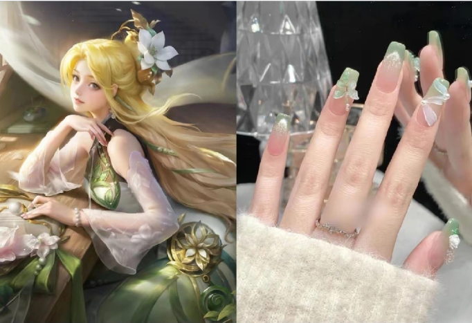 《榮耀》皮膚美甲，廣西美甲造型學(xué)校力推