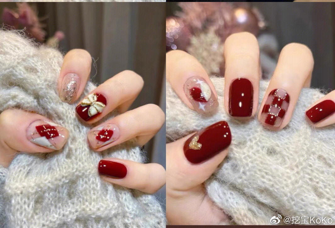 紅色美甲推薦，廣西學(xué)美甲手藝