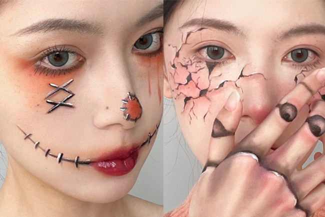 萬圣節(jié)可愛妝容，廣西創(chuàng)意妝容造型