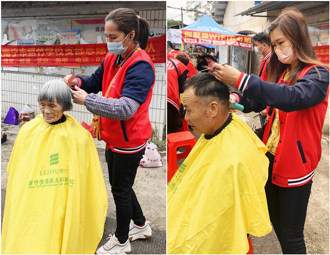 不懼寒冷！南寧美發(fā)職業(yè)技術(shù)學(xué)校志愿者進(jìn)行外出實踐