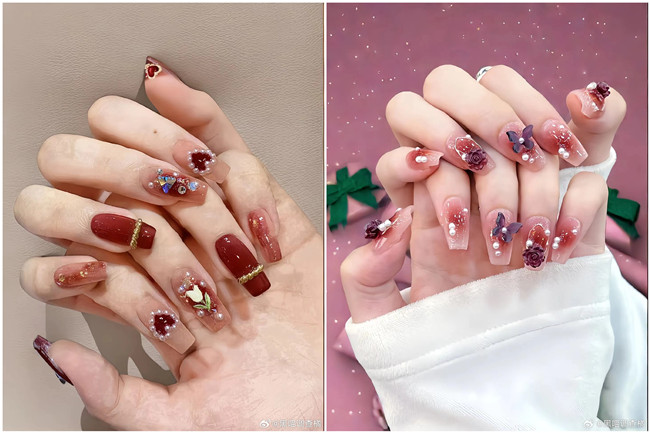 招財(cái)紅色美甲，南寧美甲教育專業(yè)推薦