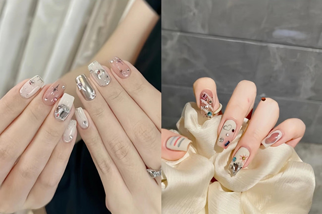 溫柔甜酷風美甲，廣西美甲款式培訓(xùn)學(xué)校分享