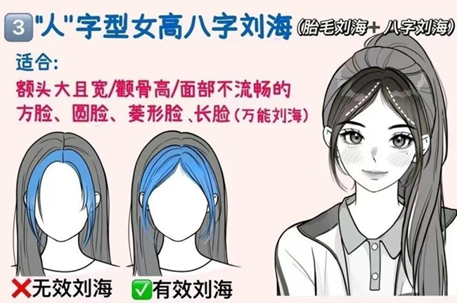 如何護(hù)理“人”字女高八字劉海教程，南寧學(xué)女發(fā)