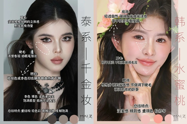 不同妝容解析，南寧專業(yè)化妝培訓(xùn)