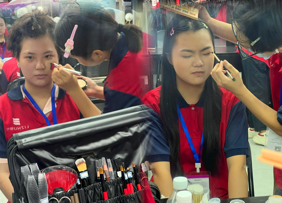 化妝基礎(chǔ)底妝練習，南寧培訓化妝基礎(chǔ)