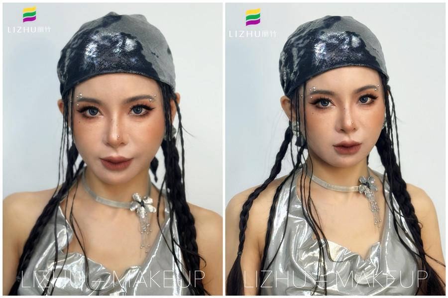 亞裔純野妝，南寧學(xué)化妝高彩培訓(xùn)作品